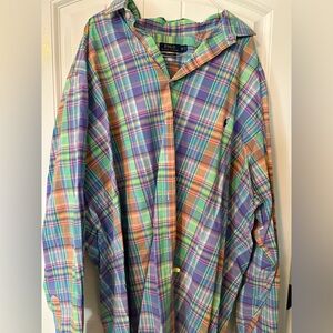 MENS BIG AND TALL POLO BUTTON DOWN